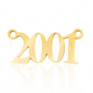 Stainless Steel - Rostfrei Stahl Anhänger / Zwischenstück Jahr 2001 Gold