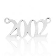 Stainless Steel - Rostfrei Stahl Anhänger / Zwischenstück Jahr 2002 Silber