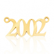 Stainless Steel - Rostfrei Stahl Anhänger / Zwischenstück Jahr 2002 Gold