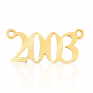 Stainless Steel - Rostfrei Stahl Anhänger / Zwischenstück Jahr 2003 Gold