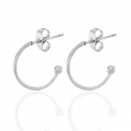 Ohrringe aus Stainless Steel - Rostfreiem Stahl Creolen Silber