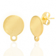 Ohrringe aus Stainless Steel - Rostfreiem Stahl 10mm mit Öse Gold
