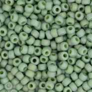 Miyuki Rocailles 8/0 Opaque glazed frosted pistachio green 8-4698