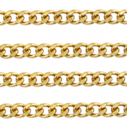 Stainless Steel - Rostfrei Stahl Schmuckzubehör Gliederkette Gourmet Gold