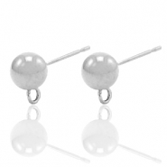 Ohrringe aus Stainless Steel - Rostfreiem Stahl mit Öse Silber