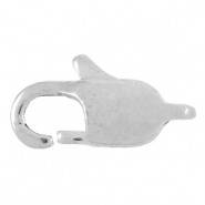 Stainless Steel - Rostfreiem Stahl Schmuckzubehör Karabinerverschluss 9mm Silber