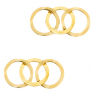 Stainless Steel - Rostfrei Stahl Anhänger/Zwischenstück triple Zirkel Gold