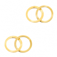Stainless Steel - Rostfrei Stahl Anhänger/Zwischenstück double Zirkel Gold