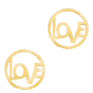 Stainless Steel - Rostfrei Stahl Anhänger/Zwischenstück "LOVE" Gold