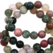 Naturstein Perlen Chalcedon (Quarz) und Jaspis 6mm Green mix