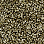 Miyuki Perlen delica's 11/0 Duracoat galvanized pewter silver DB-1852