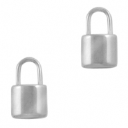 Stainless Steel - Rostfrei Stahl Anhänger Verschluss Silber