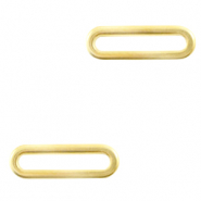 Stainless Steel - Rostfrei Stahl Anhänger/Zwischenstück Oval Gold