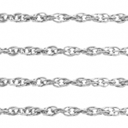 Stainless Steel - Rostfrei Stahl Schmuckzubehör Gliederkette Silber