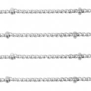 Stainless Steel - Rostfrei Stahl Schmuckzubehör Gliederkette Gourmet Glieder Kugel Silber