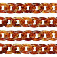 Acrylkette 19mm Topaz brown