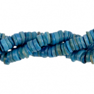 Muschel Perlen Disc 7mm Evening blue