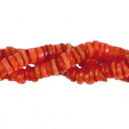 Muschel Perlen Disc 7mm Coral red