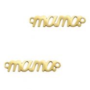 Stainless Steel - Rostfrei Stahl Anhänger/Zwischenstück "Mama" Gold
