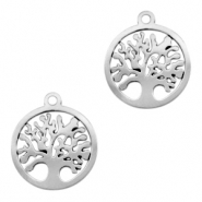 Stainless Steel - Rostfrei Stahl Anhänger Tree of Life Silber