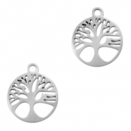 Stainless Steel - Rostfrei Stahl Anhänger Tree of Life Silber