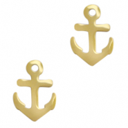 Stainless Steel - Rostfrei Stahl Anhänger Anker Gold