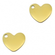 Stainless Steel - Rostfrei Stahl Anhänger Herz Gold
