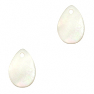 Muschel Anhänger Specials Tropfenform White (Naturliche Farbe Muschel)