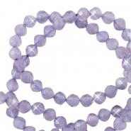 Naturstein Perlen Cat's Eye Facett geschliffen 2mm Brave purple