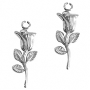 Stainless Steel - Rostfrei Stahl Anhänger Tulpe Silber