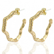 Brass TQ Metall Ohrringe/Ohrstecker Creolen Gold