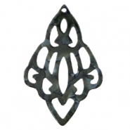 Resin Anhänger Barock Diamant Black