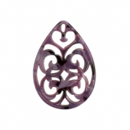 Resin Anhänger Barock Tropfen Purple