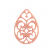 Resin Anhänger Barock Tropfen Vintage pink