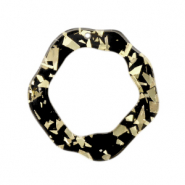Resin Anhänger asymmetrisch Champagne-black