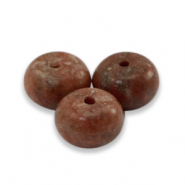 Natursteinperlen Graniet Rondell 8x5mm Burgundy red