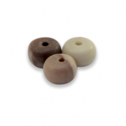 Natursteinperlen Rondell 6x4mm Multicolour stone grey