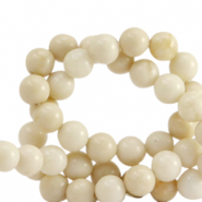Naturstein Perlen Calcit und Marmor 6mm Beige