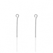 Stainless Steel - Rostfrei Stahl Schmuckzubehör Kettelstifte 30mm Silber