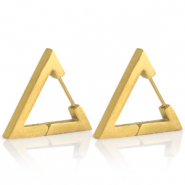 Ohrringe aus Stainless Steel - Rostfreiem Stahl Dreieck Gold