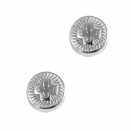Metall Schieber DQ Cross 8mm Antik silber (Nickelfrei)