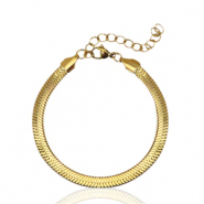 Armbänder aus Stainless Steel - Rostfreiem Stahl Schlangenkette Gold