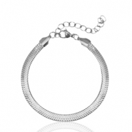 Armbänder aus Stainless Steel - Rostfreiem Stahl Schlangenkette Silber