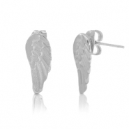 Metall Zubehör DQ Ohrstecker Wings Antik silber (Nickelfrei)