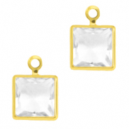 Anhänger Kristallglas Square Crystal-gold