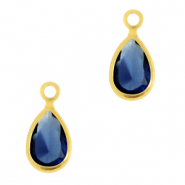 Anhänger Kristallglas Tropfen Royal blue-gold