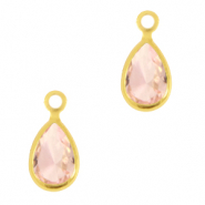 Anhänger Kristallglas Tropfen Champagne peach-gold