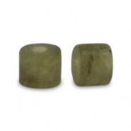 Natursteinperlen Quarz Disc 3x2mm Moss green