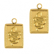 Stainless Steel - Rostfrei Stahl Anhänger Schlange Gold