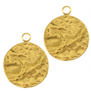 Stainless Steel - Rostfrei Stahl Anhänger 14mm Gold